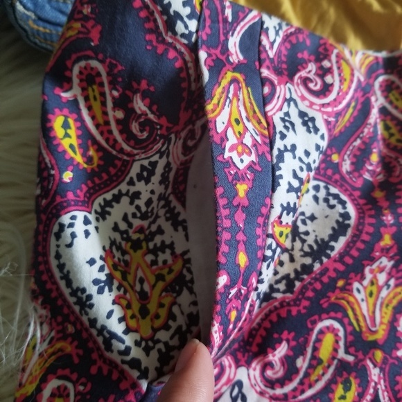 J‎ Crew size 0 fuscia aztek like print Skirt with pockets - Picture 3 of 4
